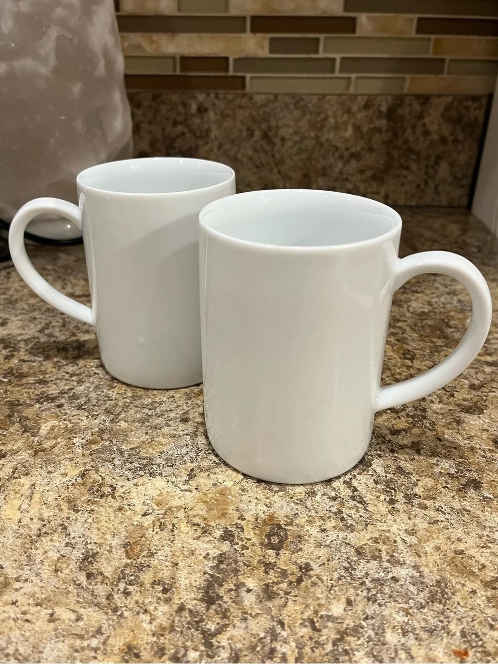 Crate & Barrel Classic White Coffee Mug - Set of 2
